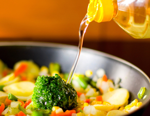 vegetables and oil