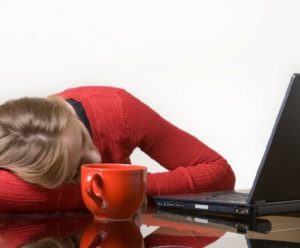 sleeping at desk