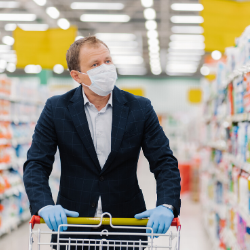 covid supermarket shopping 