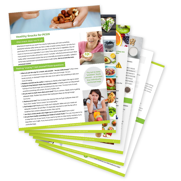 PCOS Snack Guide & Recipes from Martha Mckittrick, RD