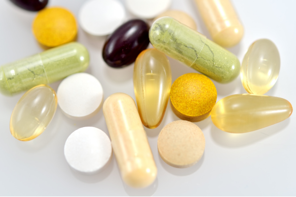 Assorted vitamins and supplements for supporting healthy aging and nutritional needs in older adults